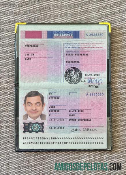 Passaporte Alemão 2022 Presente Photolook amostra